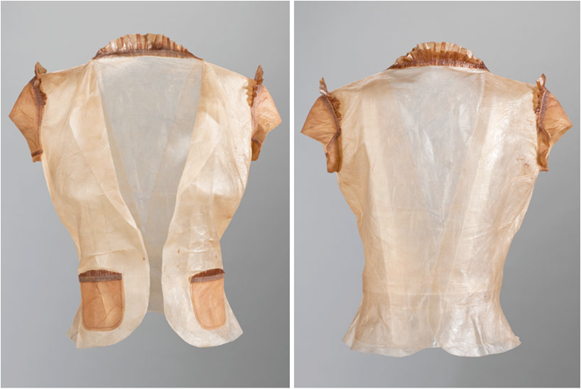 Suzanne Lee - Biocouture Shirt made from fermented green tea, sugar and microbes