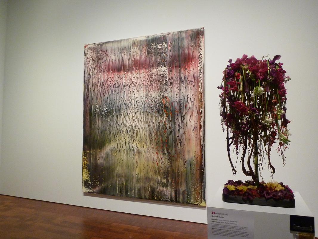 Milwaukee Art Museum Art in Bloom Richter art with Metro Market flowers