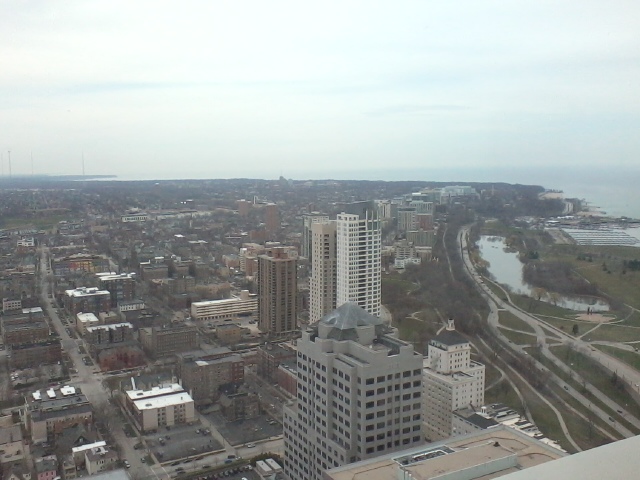 View from the top of Wisconsin's tallest building during the 2012 American Lung Association's Fight for Air Climb 2012